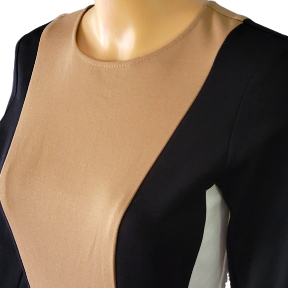 Bar 111 Bodycon Colorblock Knee Length Dress Medium NWOT - Picture 2 of 4